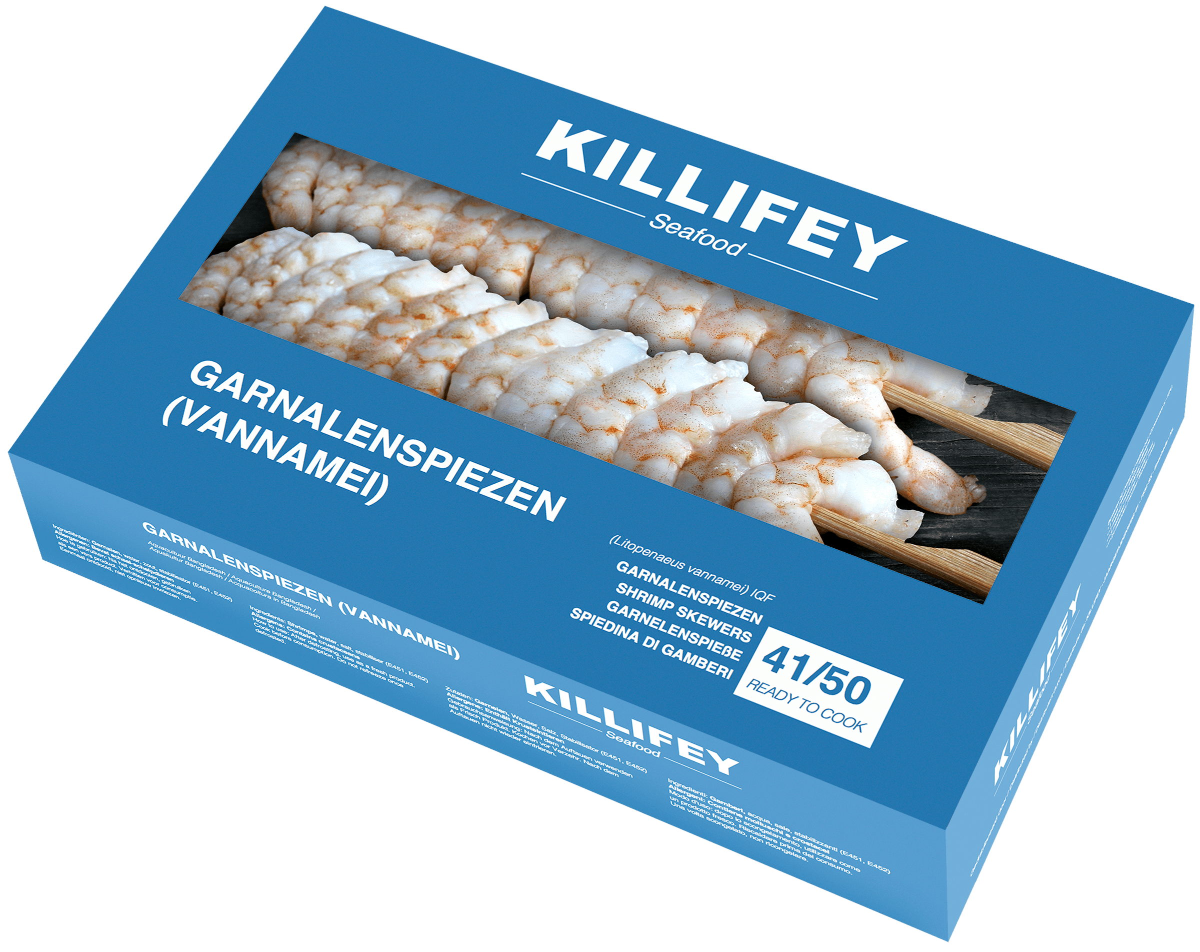 Vannamei Garnalenspies 41/50 gepeld 1 KG