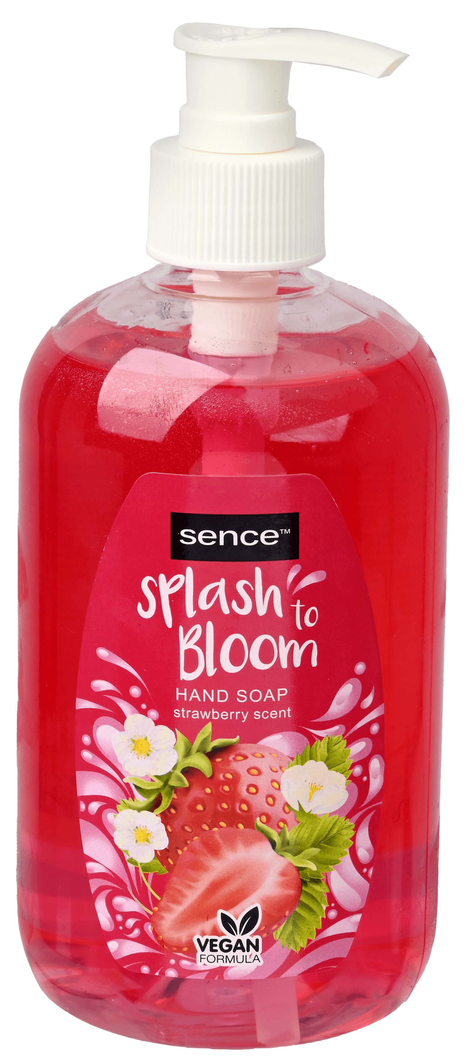Fles Sence Handzeep Splash to Bloom aardbei, 3 x 500 ml
