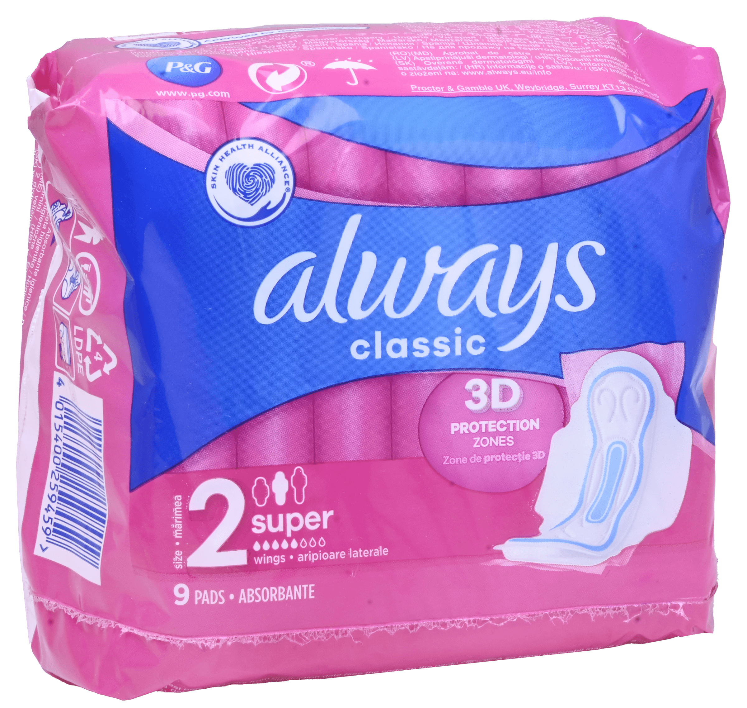 2 pakken Always Maandverband Classic Maxi 9st