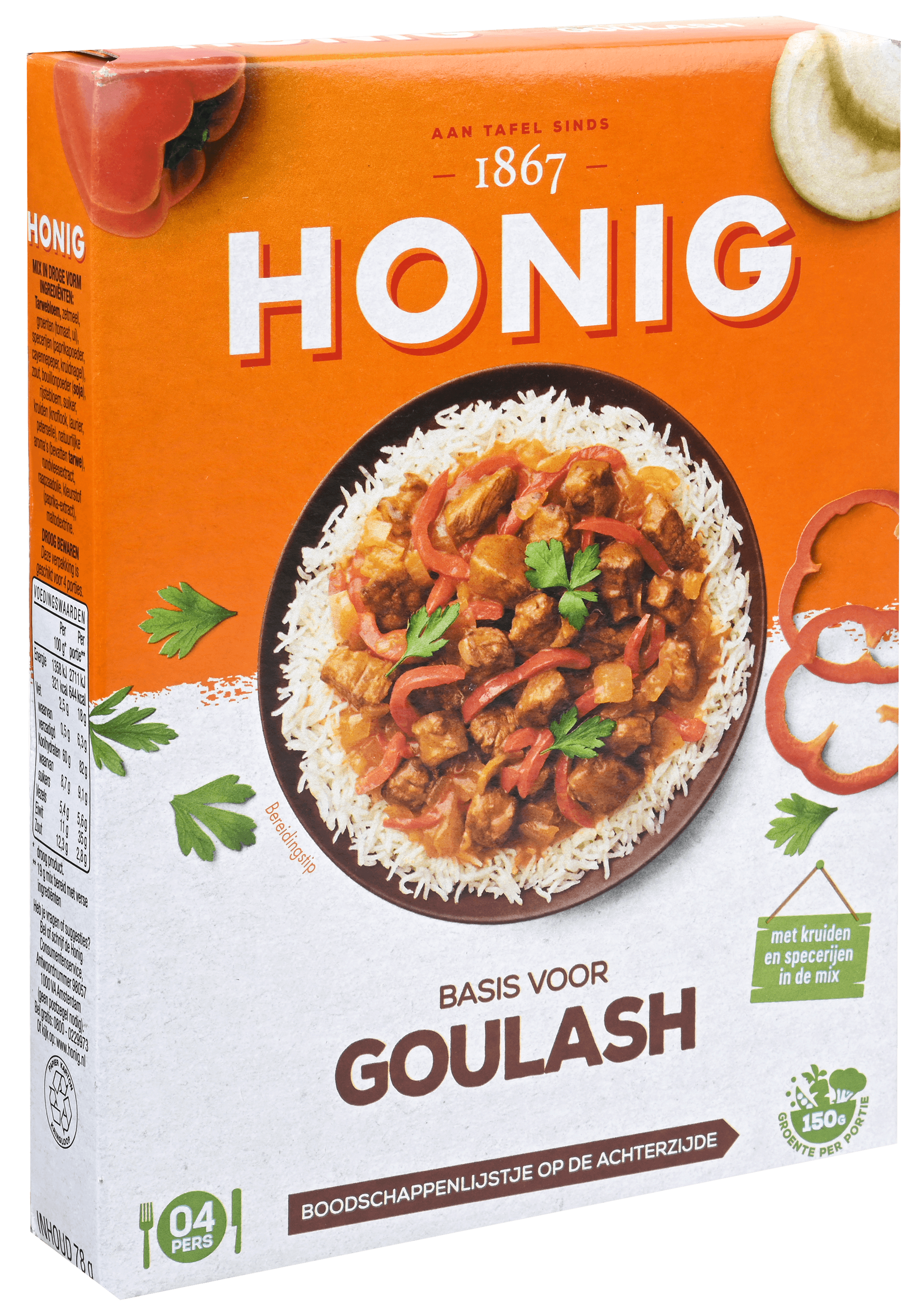 4 pakken Honig Mix voor Goulash 78g