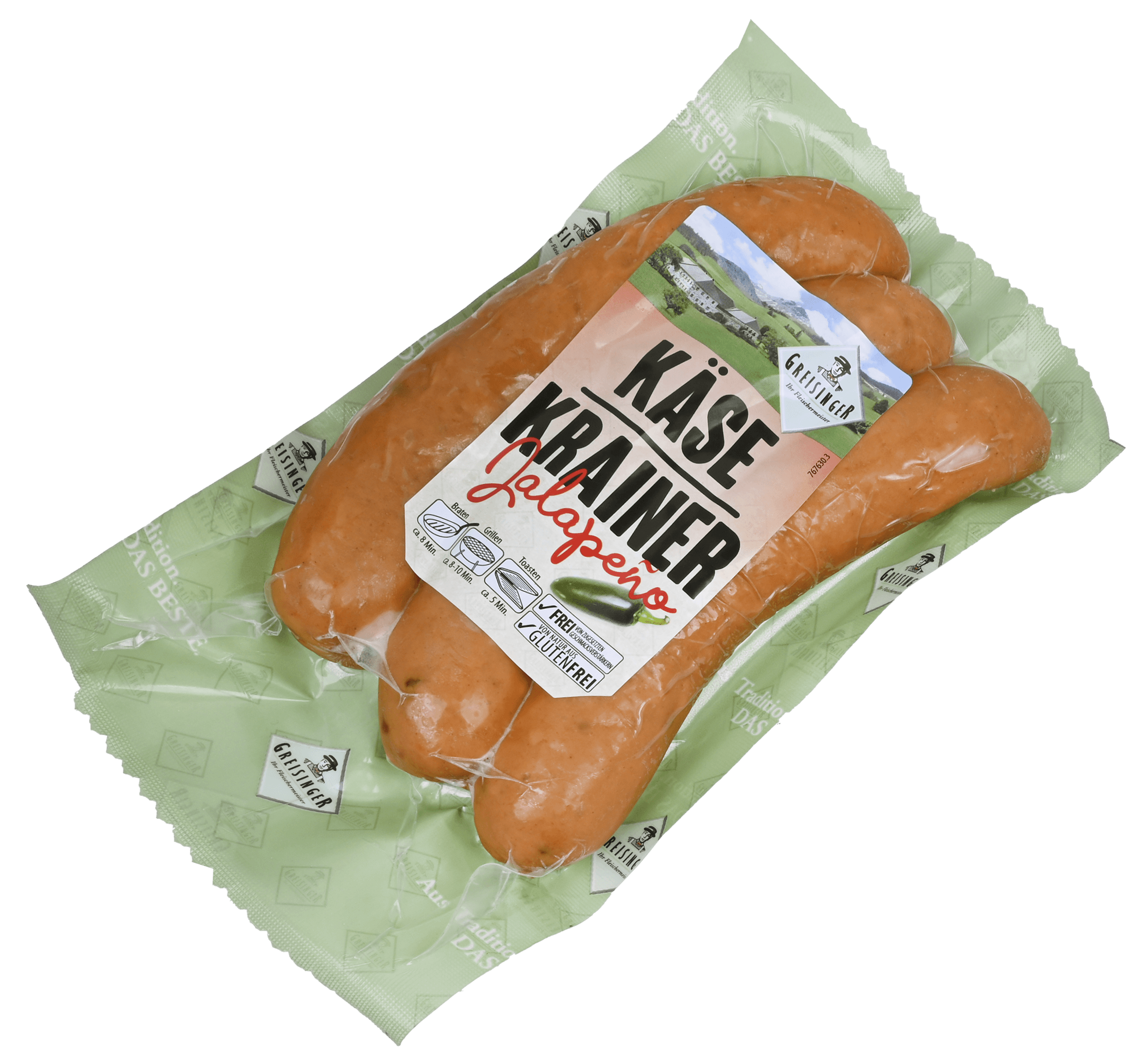 3 pakken Kaasworst Jalapeño 340g