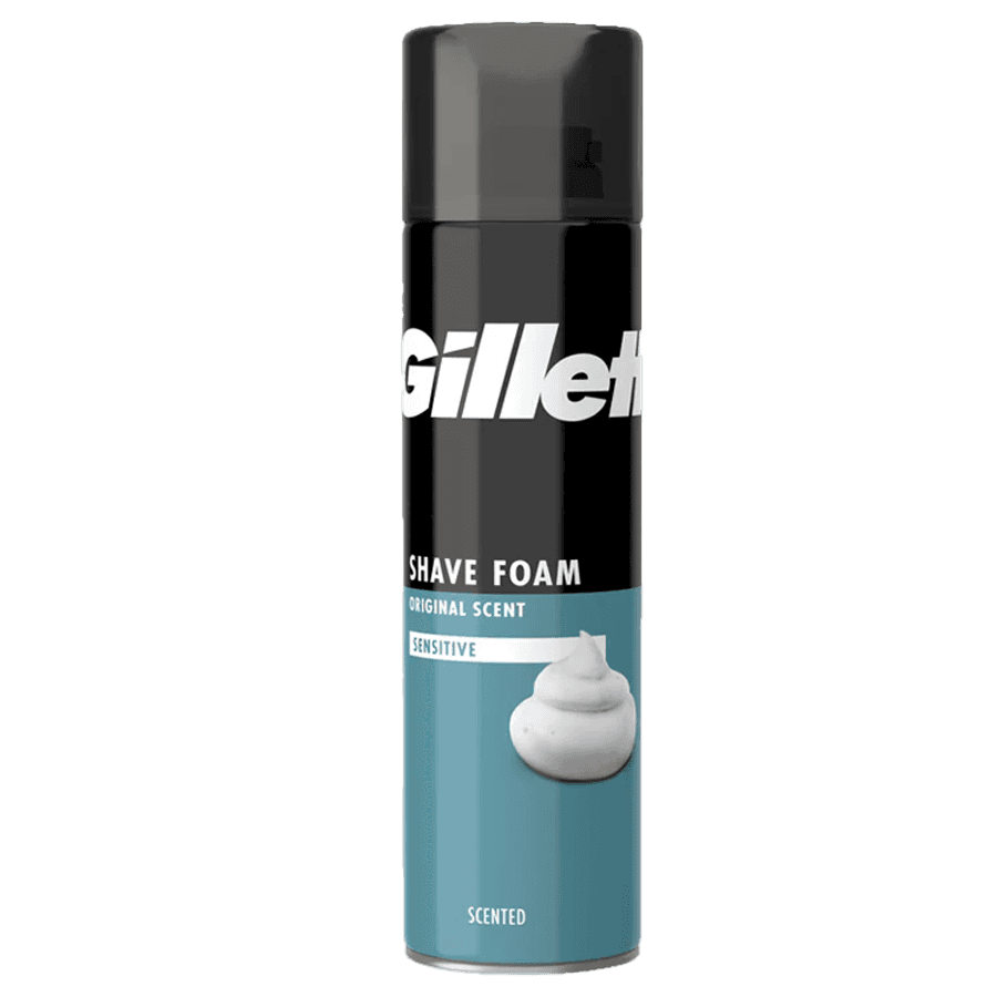 2 bussen Gillette Scheerschuim Sensitive 200ml