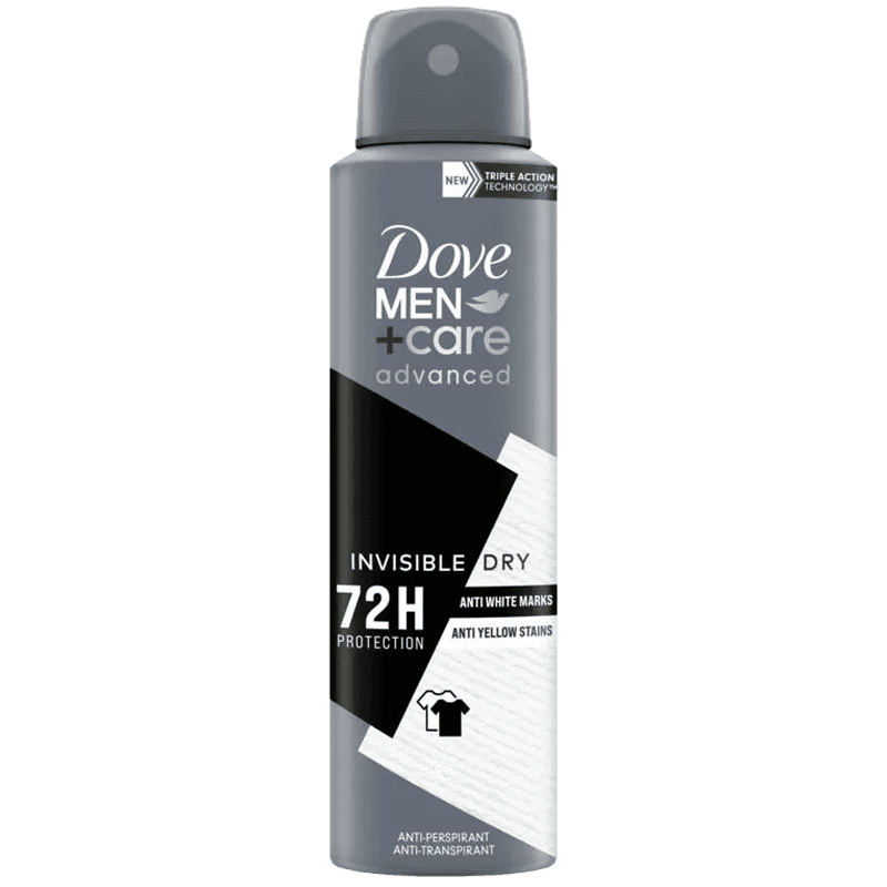 3 bussen Dove Deospray Men+Care Advanced Invisible Dry 150ml
