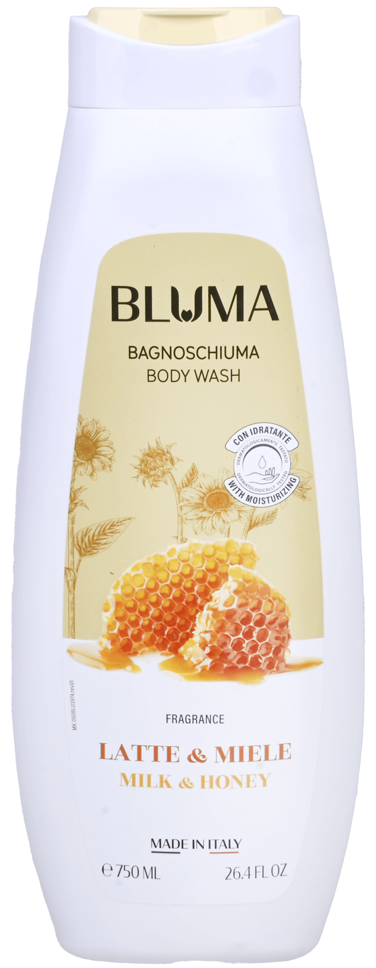 2 flessen Bluma Douche Honey & Milk 750ml