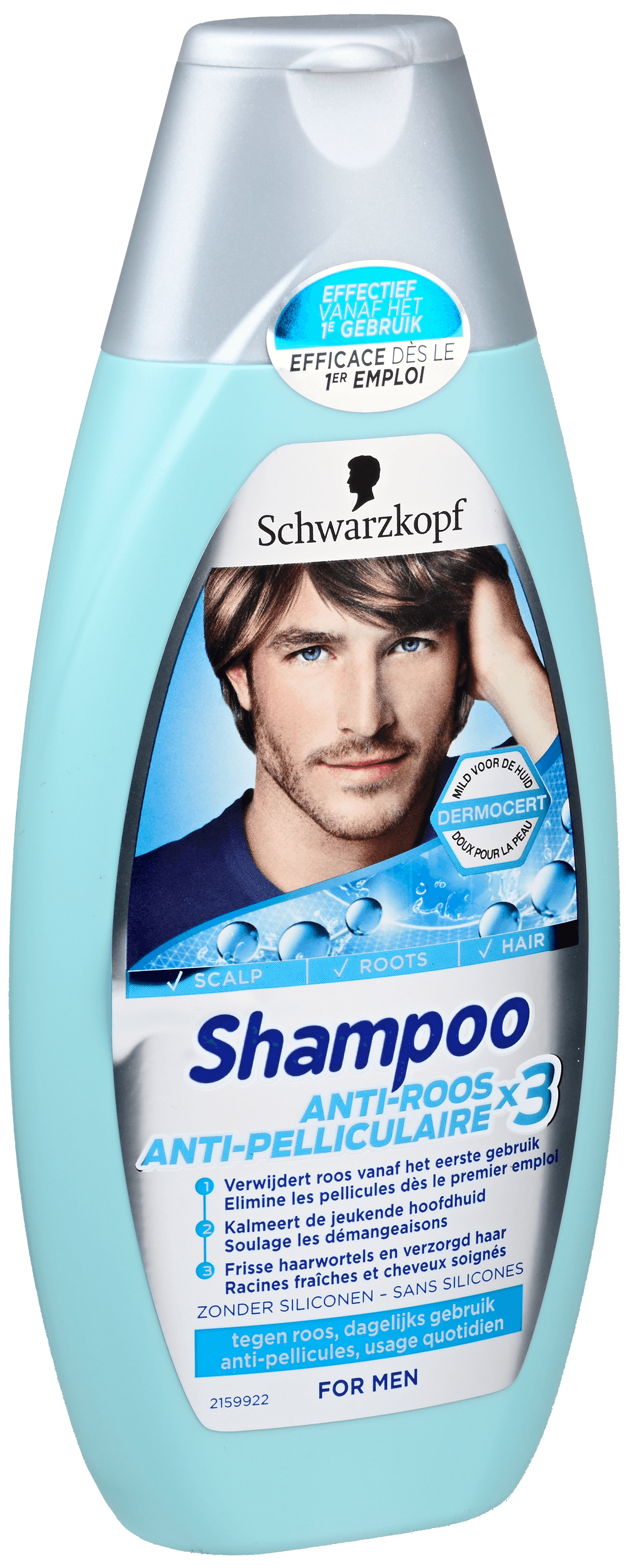 2 flessen Schwarzkopf Shampoo Anti Roos 400ml