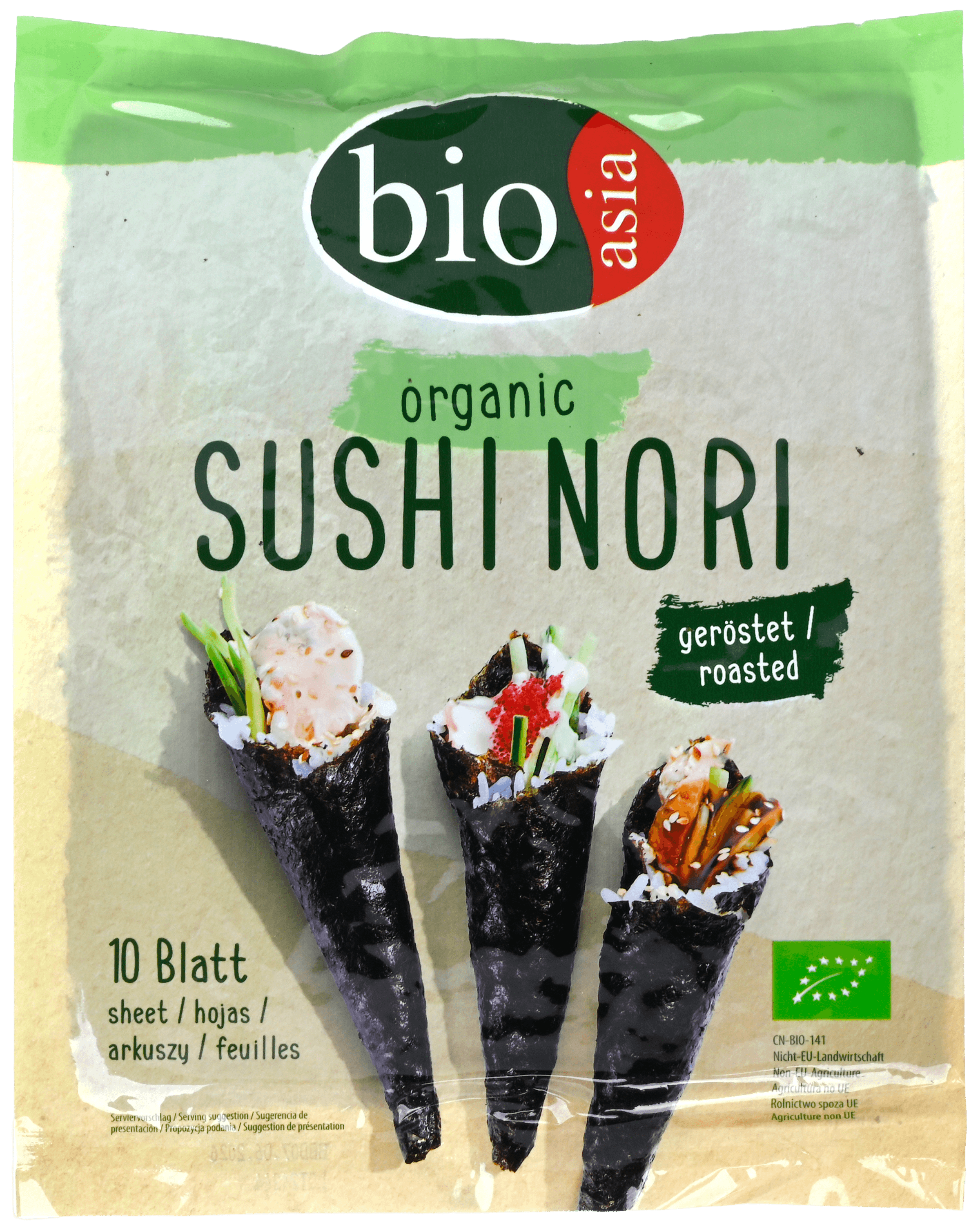 2 zakken BioAsia Zeewier Geroosterd voor Sushi 25g