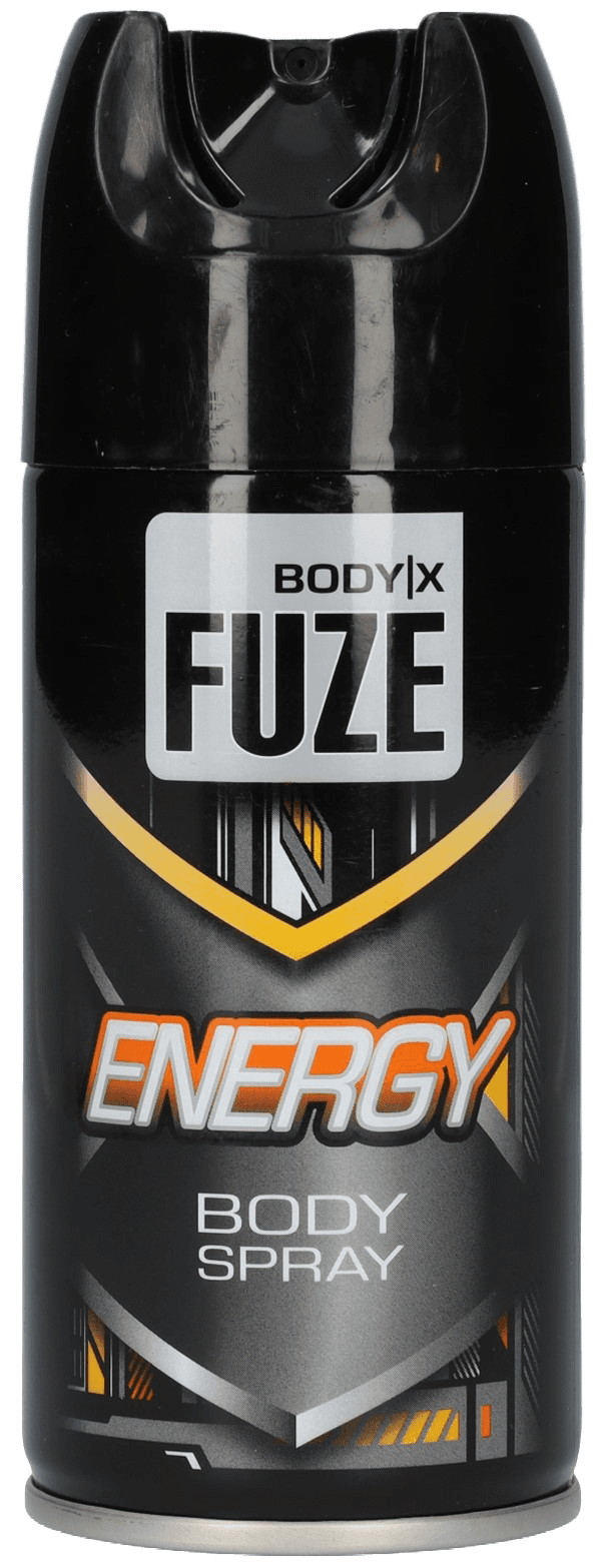 3 bussen Body-X Fuze Deospray Energy 150ml
