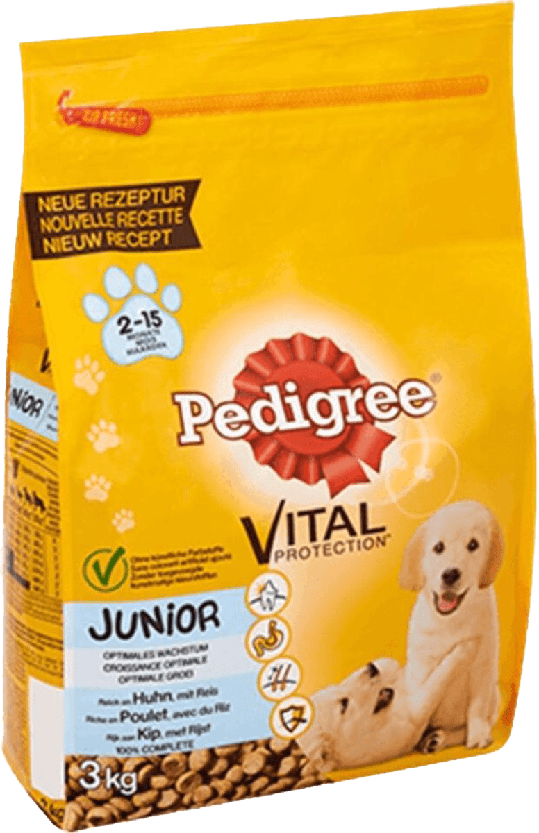 Pedigree Junior Hondenvoer Kip Rijst Medium 8,4kg