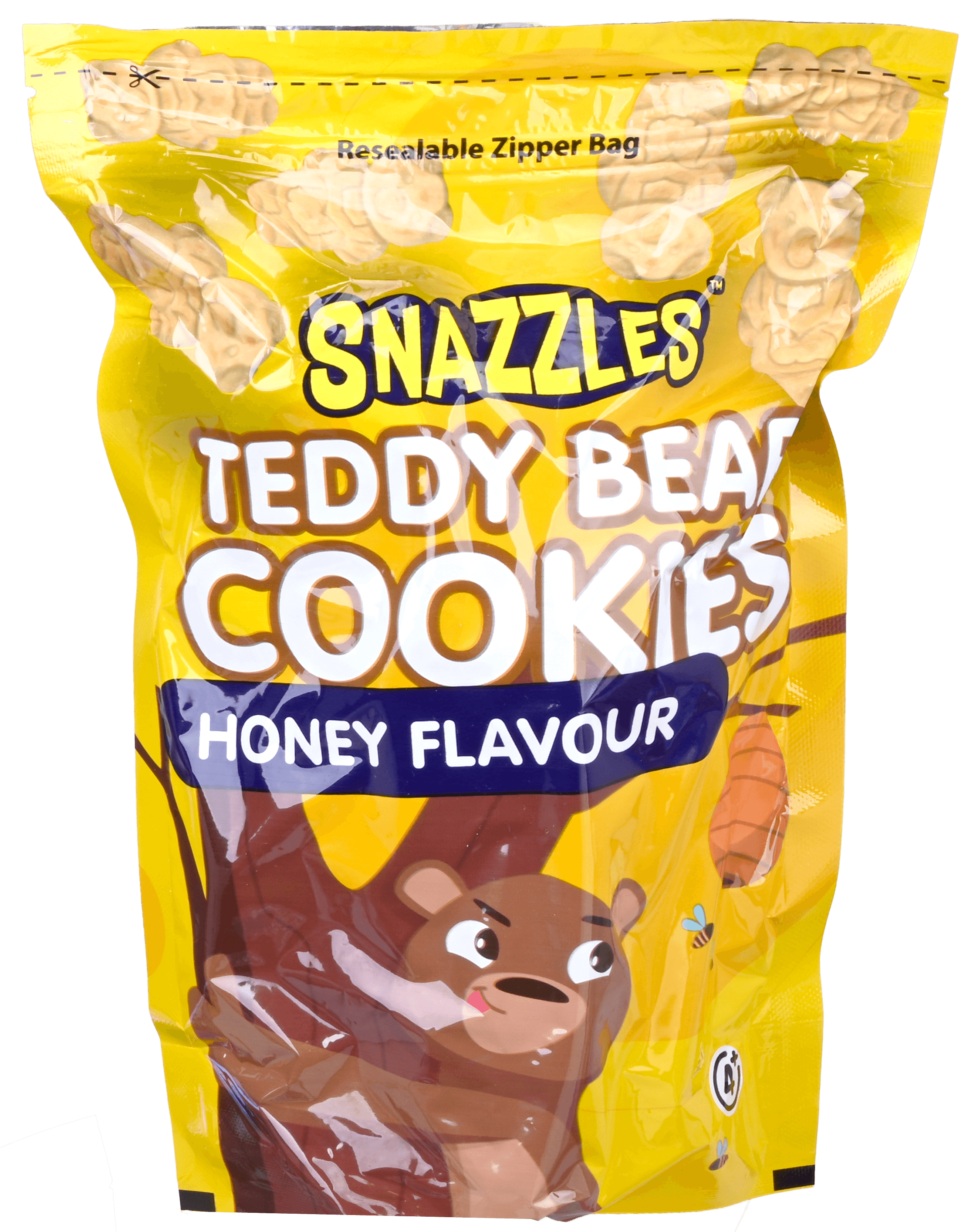 2 zakken Snazzles Standard Cookie Teddy Bear Honey Flavour 340g