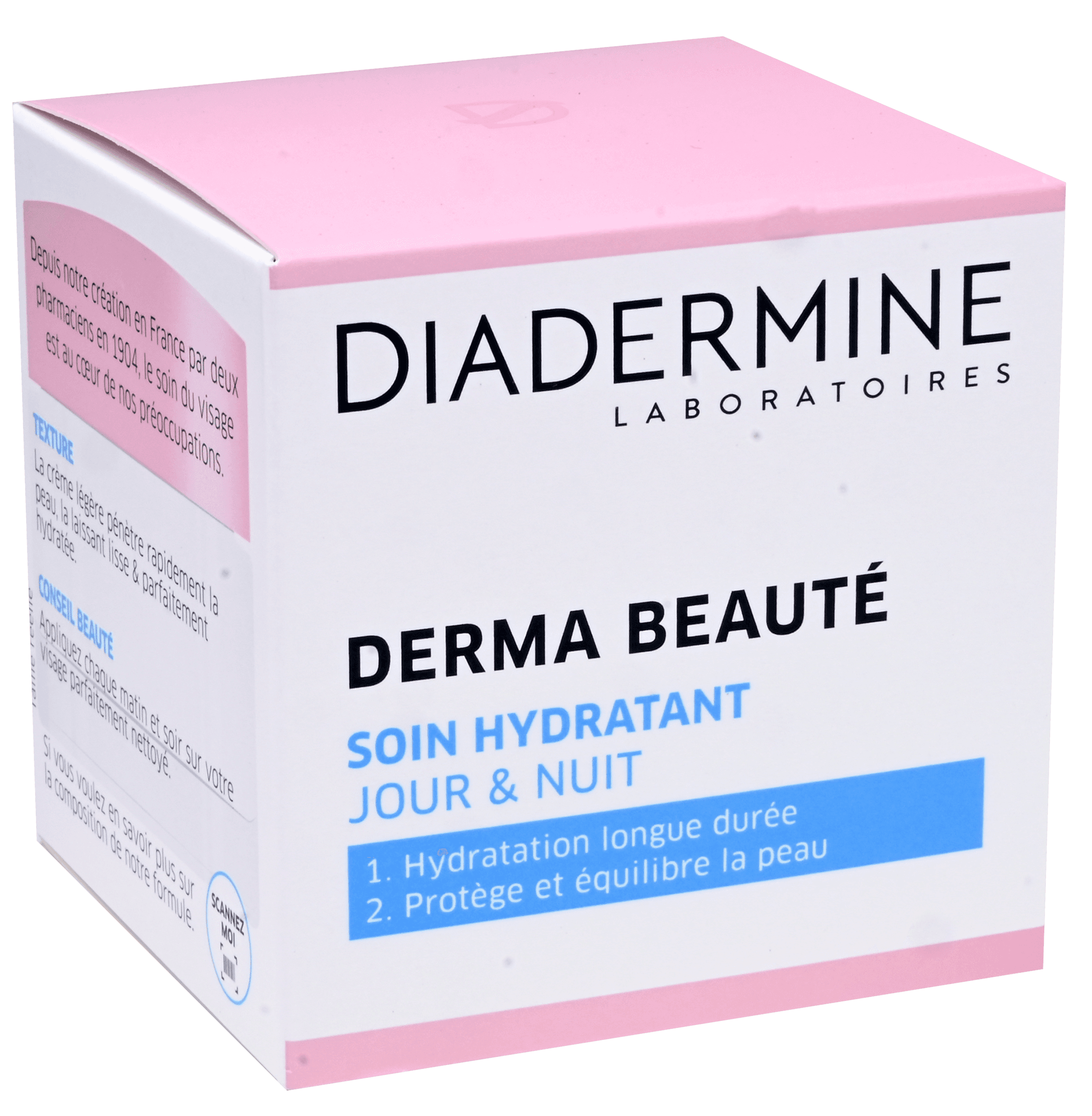 2 potten Diadermine Dagcrème Derma Beauty Hydratant 50ml