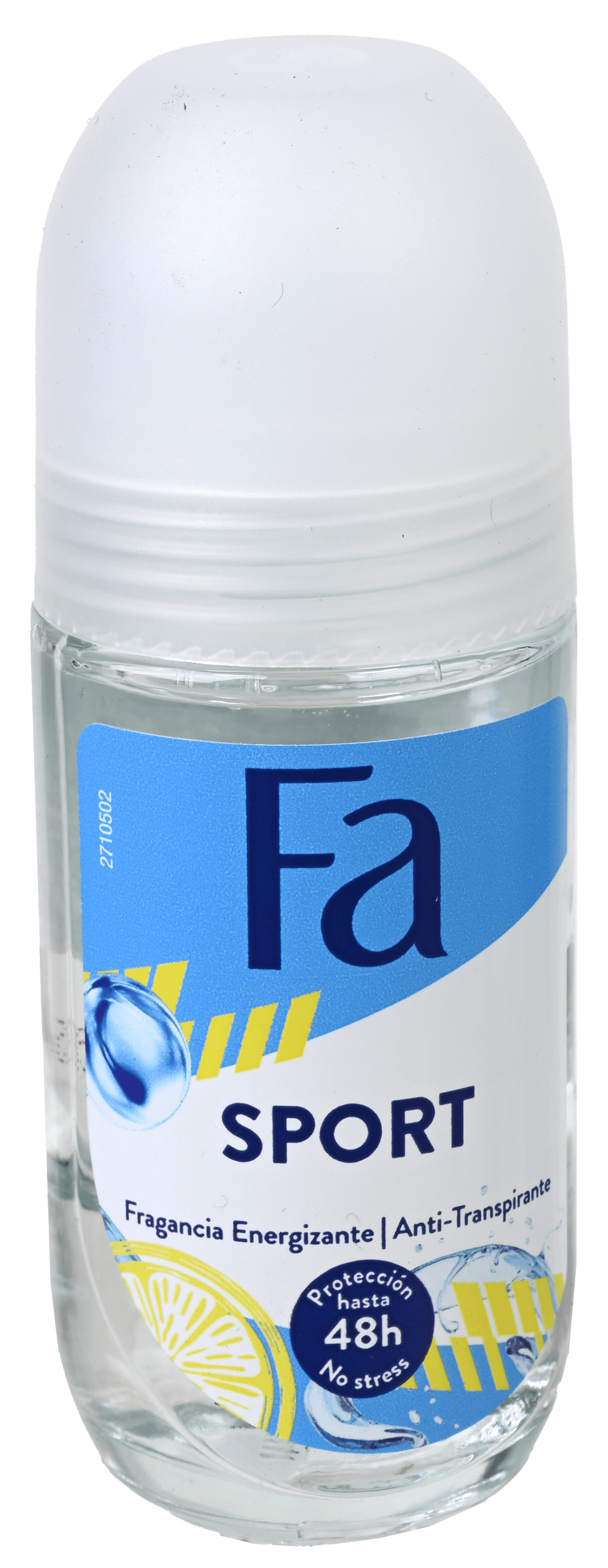2 Stuks Fa Deo Roll-On Glass Bottle Sport 50ml