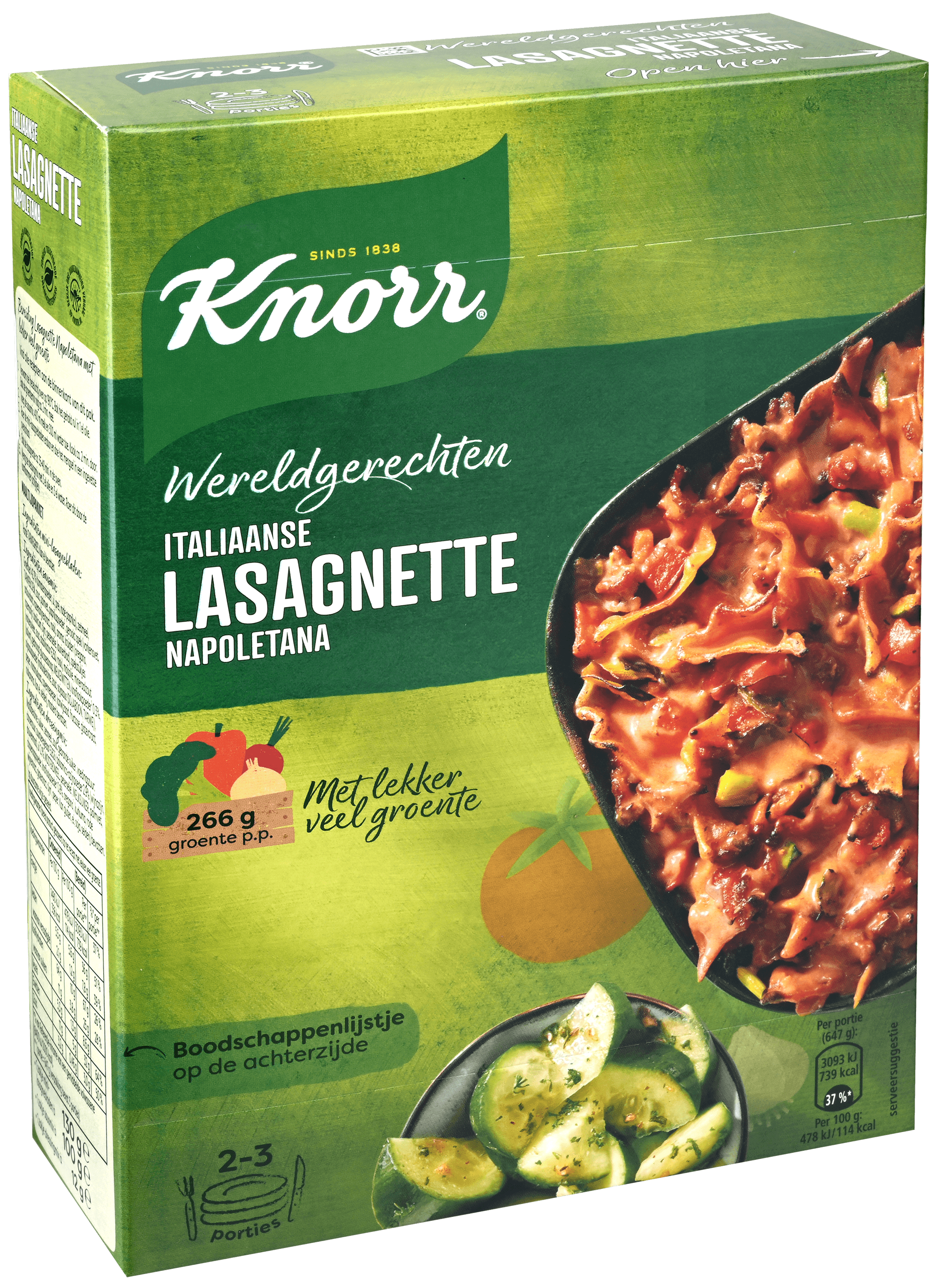 2 Pakken Knorr Wereldgerechten Lasagne Napoletana 242g