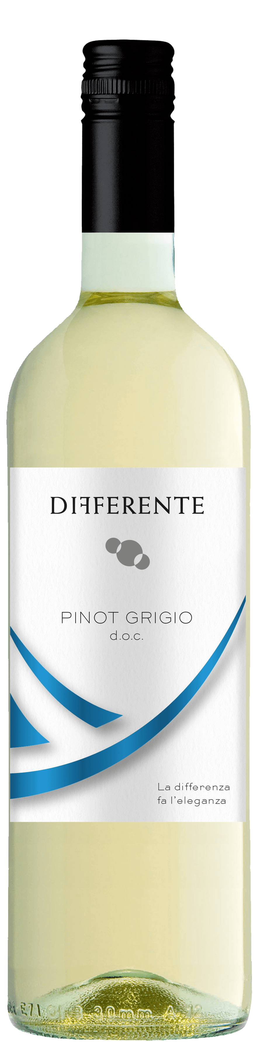 Fles Differente Pinot Grigio DOC witte wijn 0,75 l