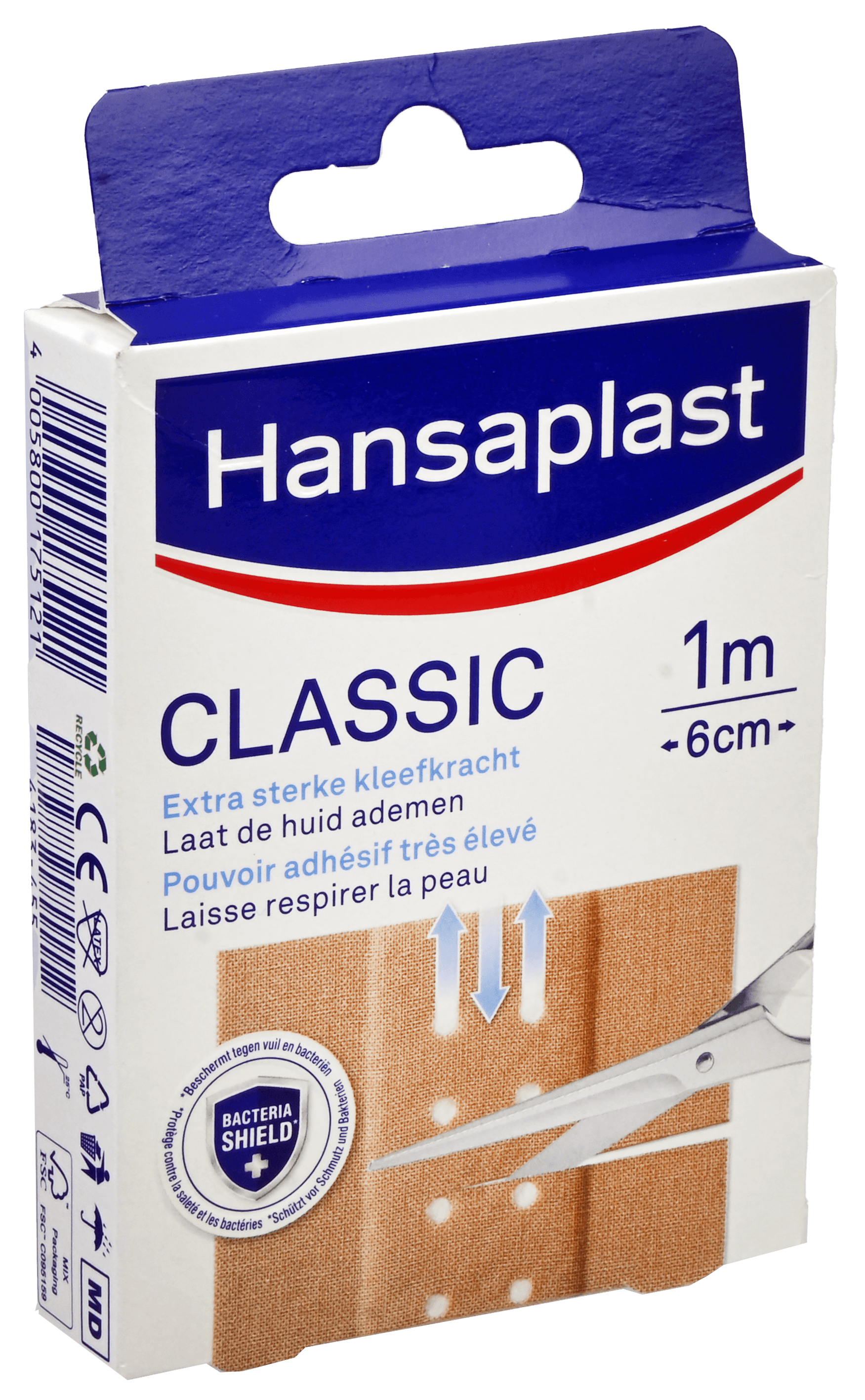 2 pakken Hansaplast Pleister Classic 1mx6cm