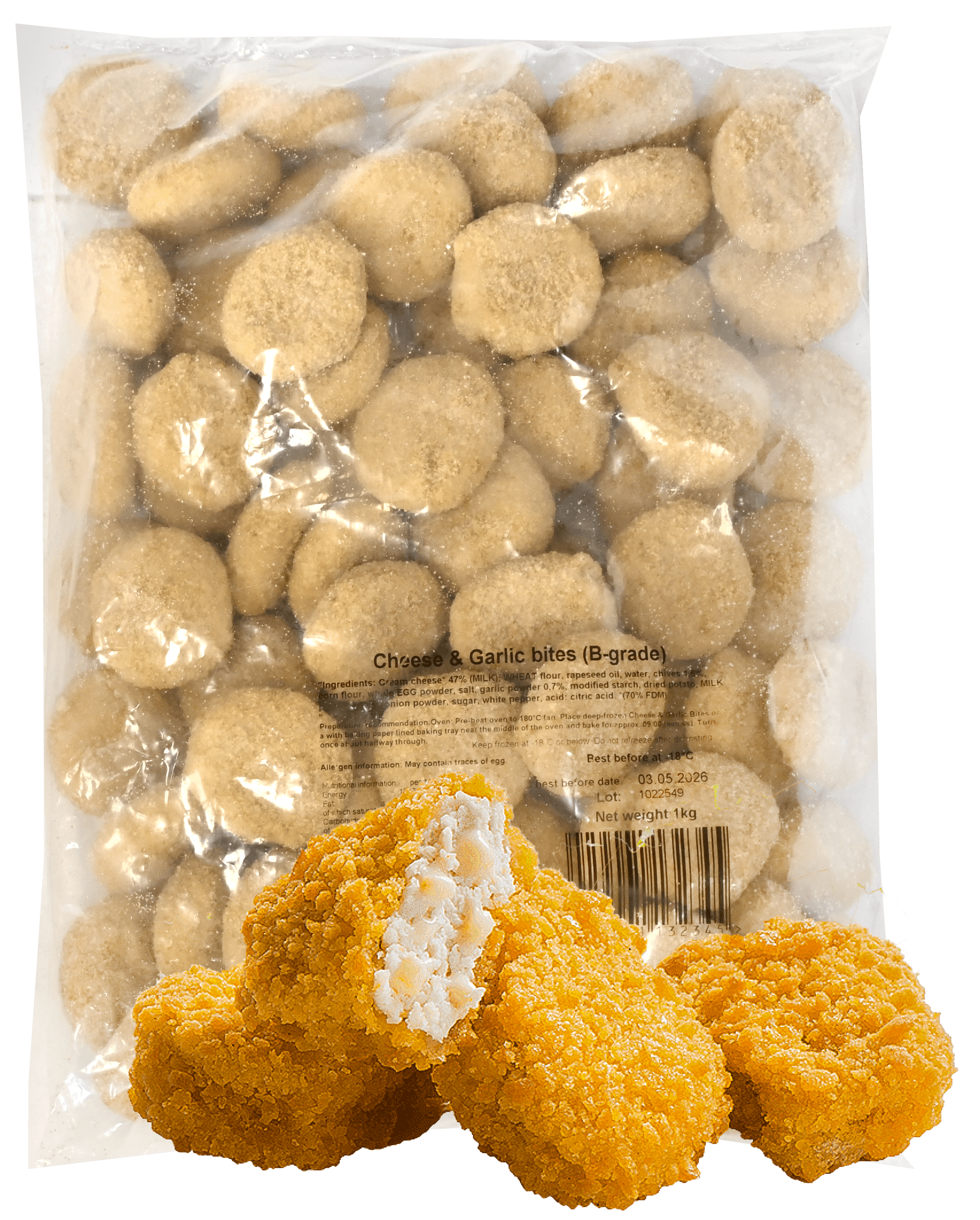 Cheese & Garlic Bites 1kg