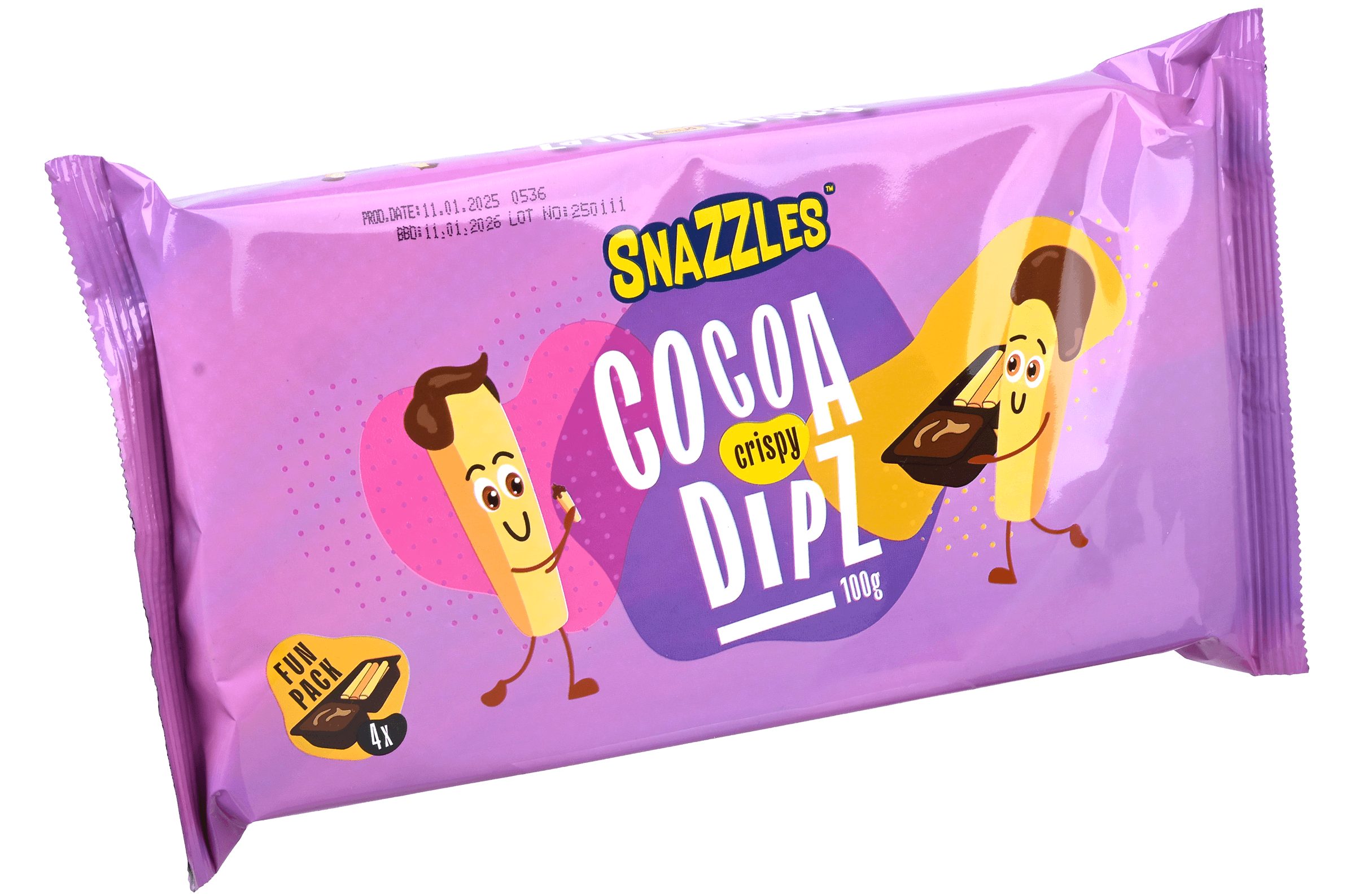 2 pakken Snazzles Biscuits Sticks Choco Dippers 100g