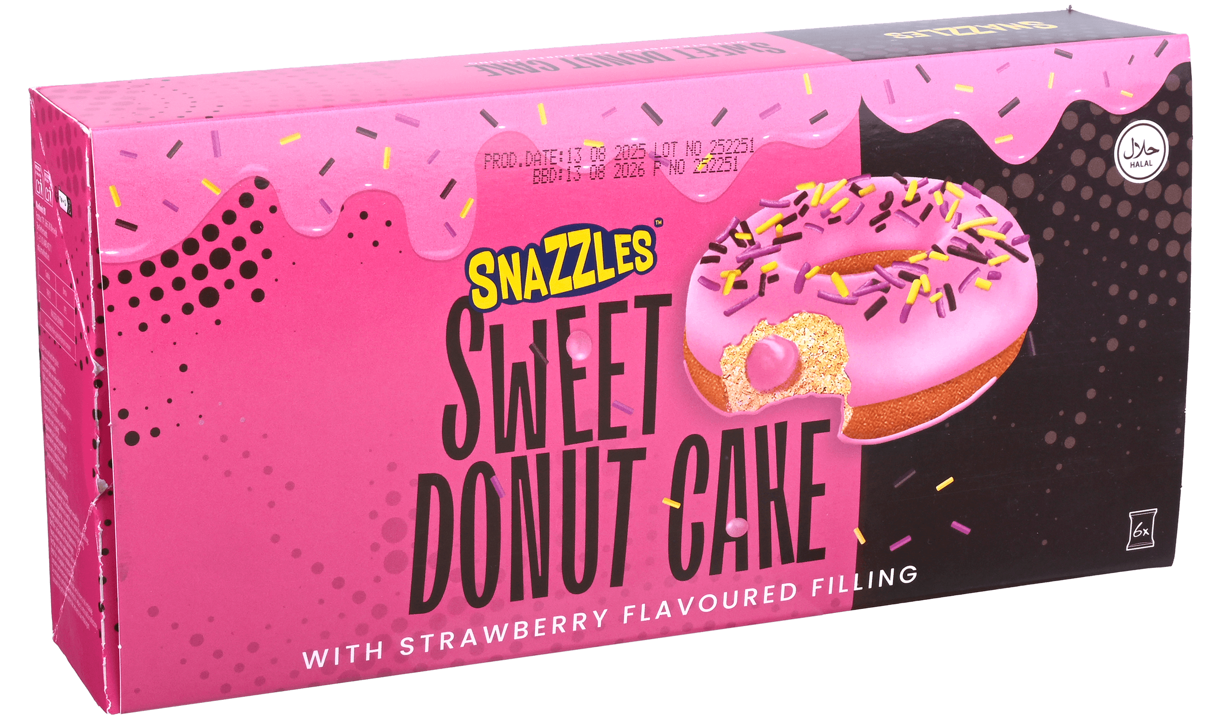 2 Pakken Snazzles Filled Cake Sweet Donut Cake With Strawberry Filling 240g