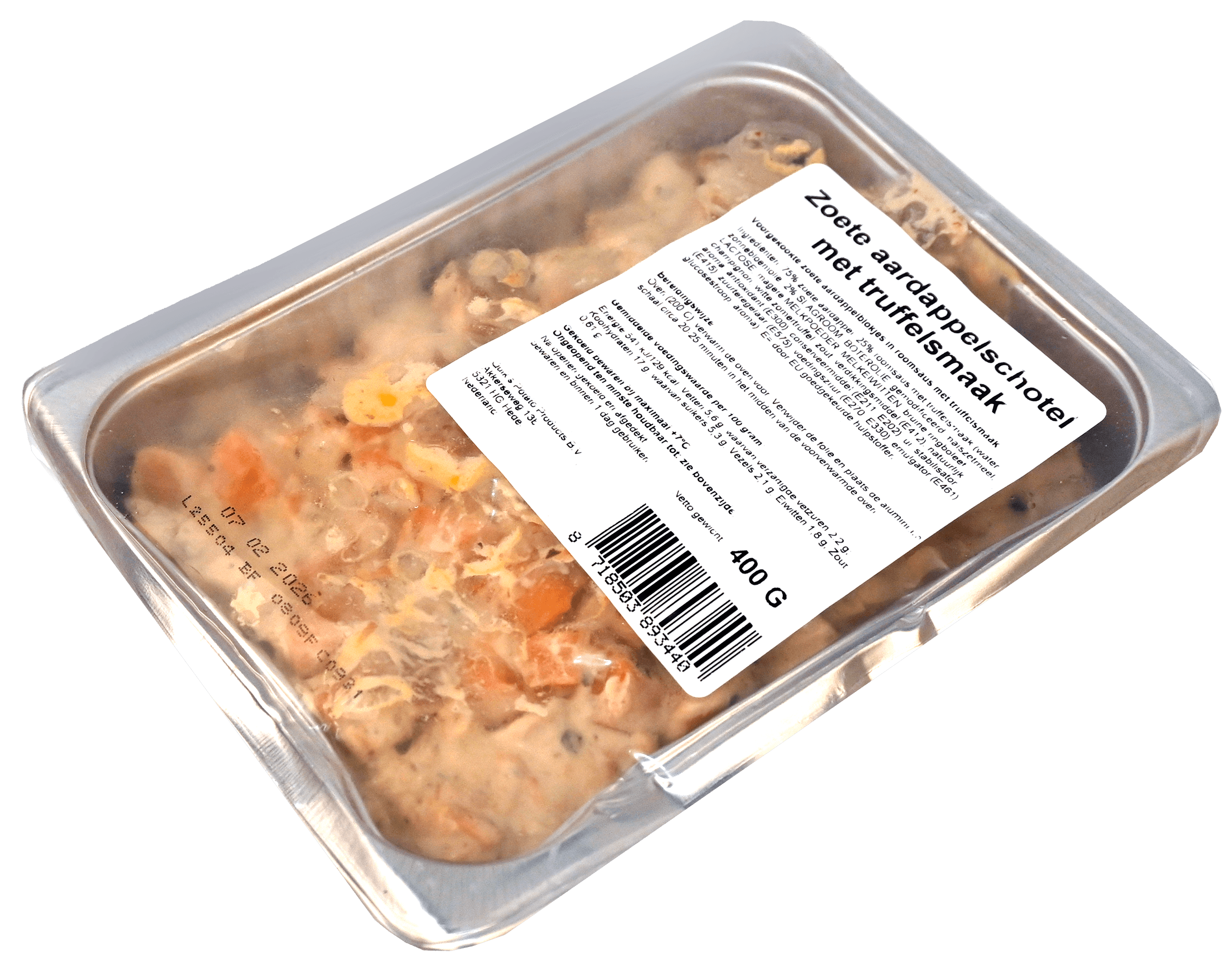5 schalen Zoete aardappel truffel schotel 400g