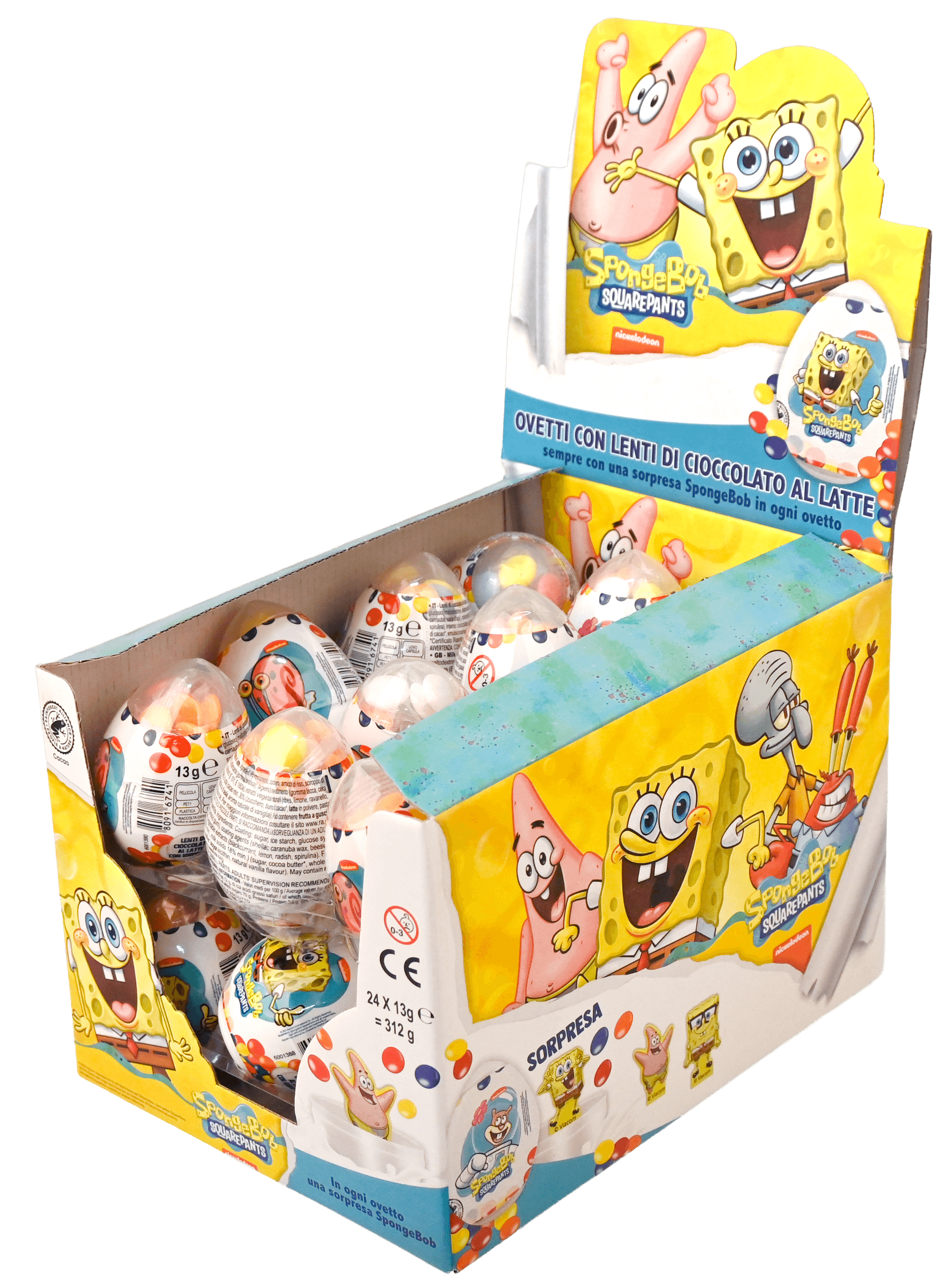 Chocolade-eieren LENTI SPONGEBOB 24X13g