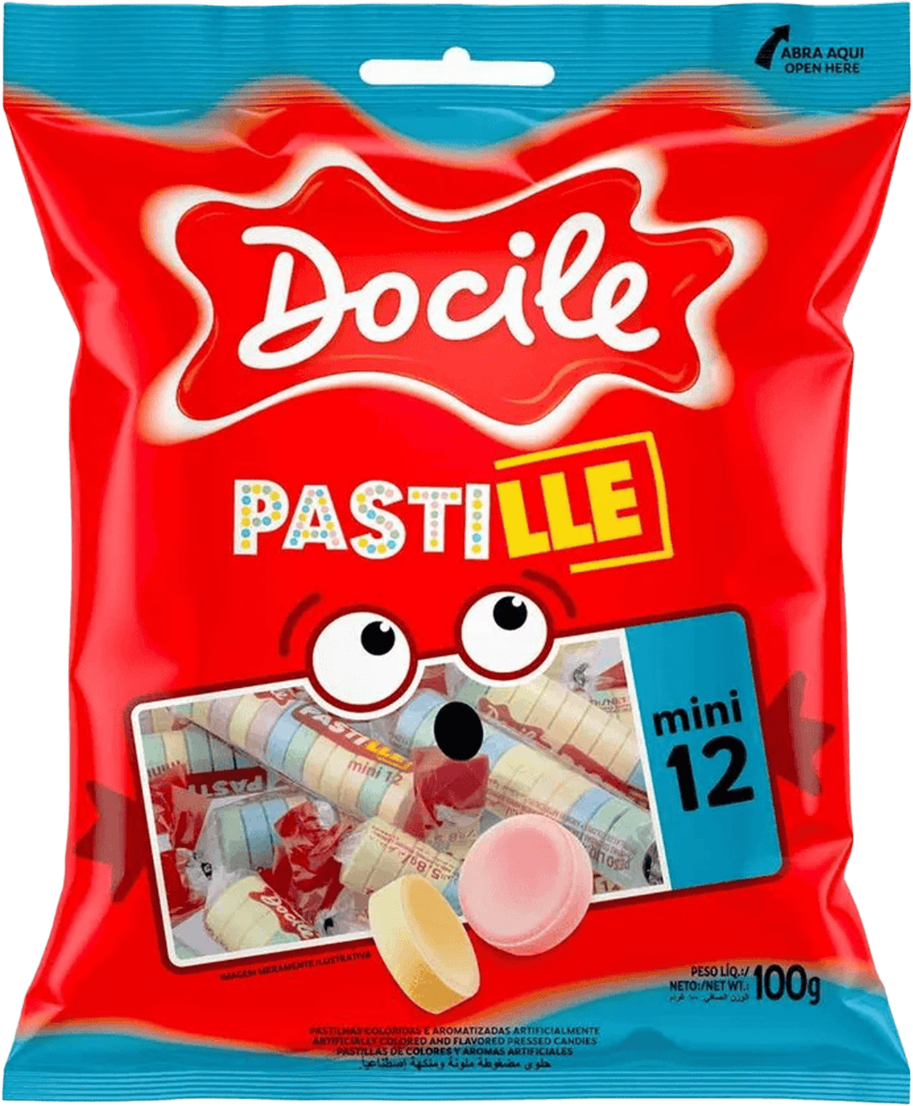 3 zakken Docile Pastille 12 stuks 100g