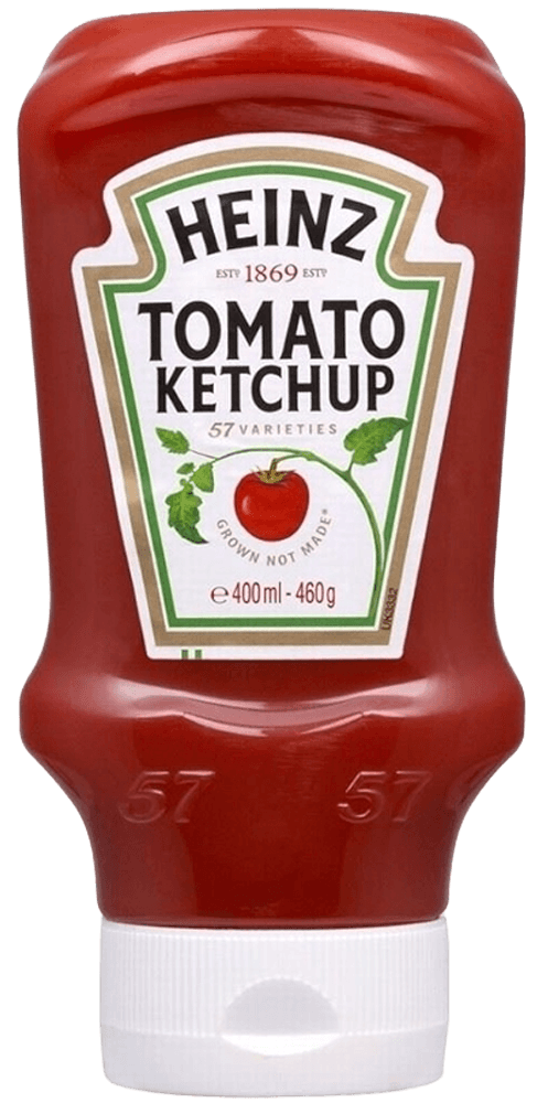 3 flessen Heinz tomatenkecthup 400 ML