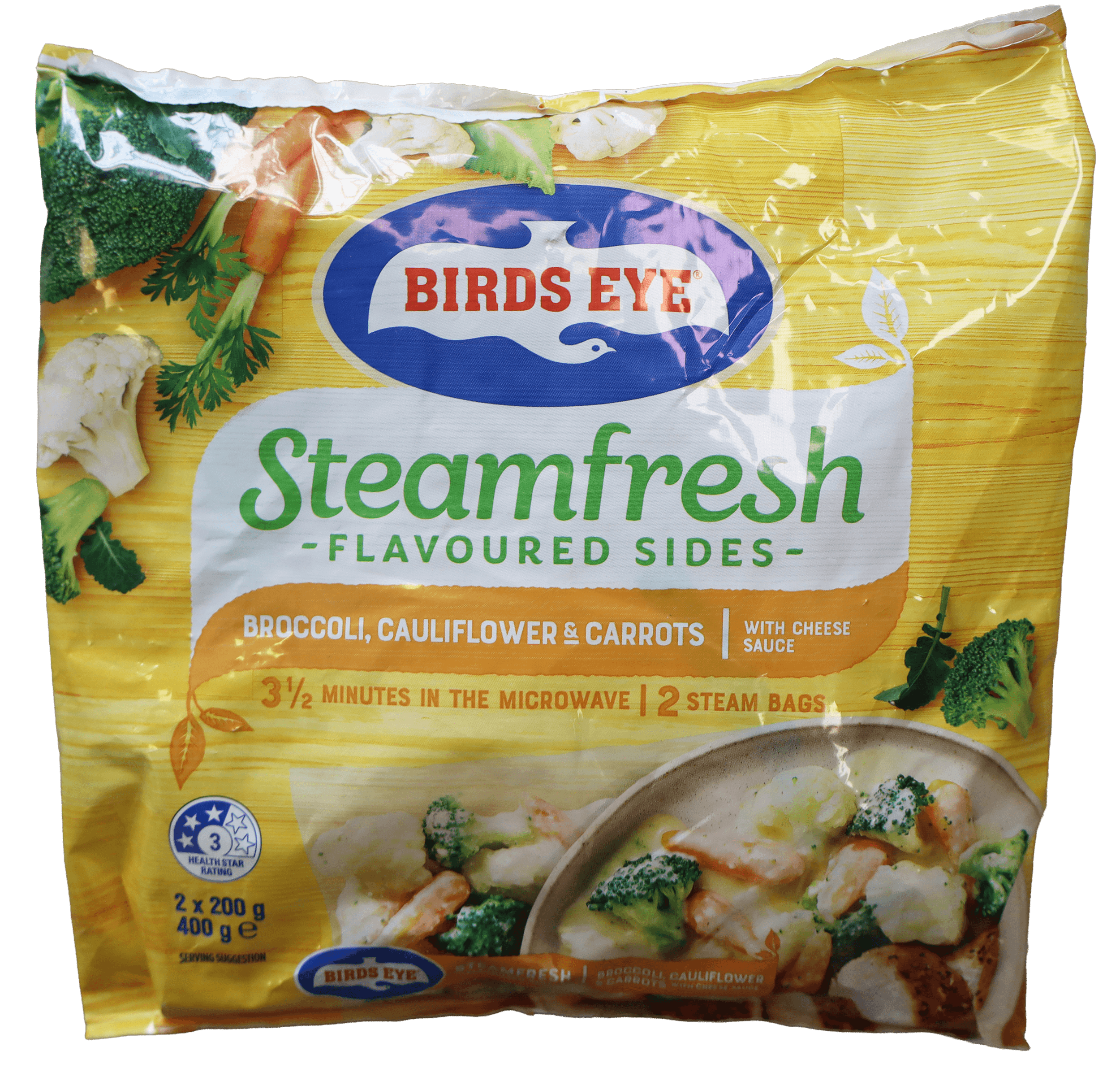 6 pakken Birds Eye Steam Fresh Bloemkool, Broccoli & Kaassaus 400g