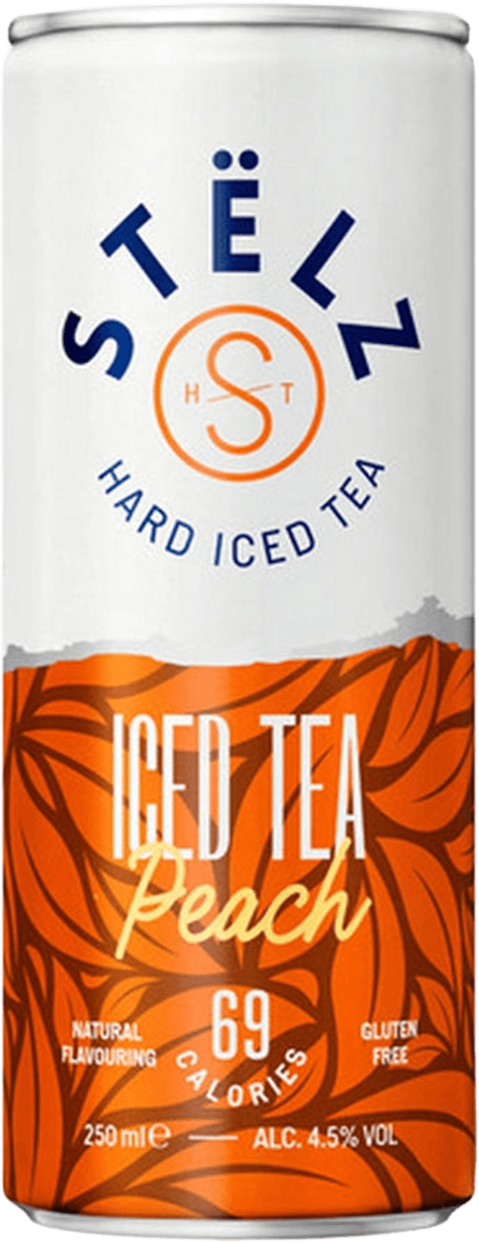 6 blikken Stëlz Iced Tea Peach Hard Seltzer 4,5% 250ml