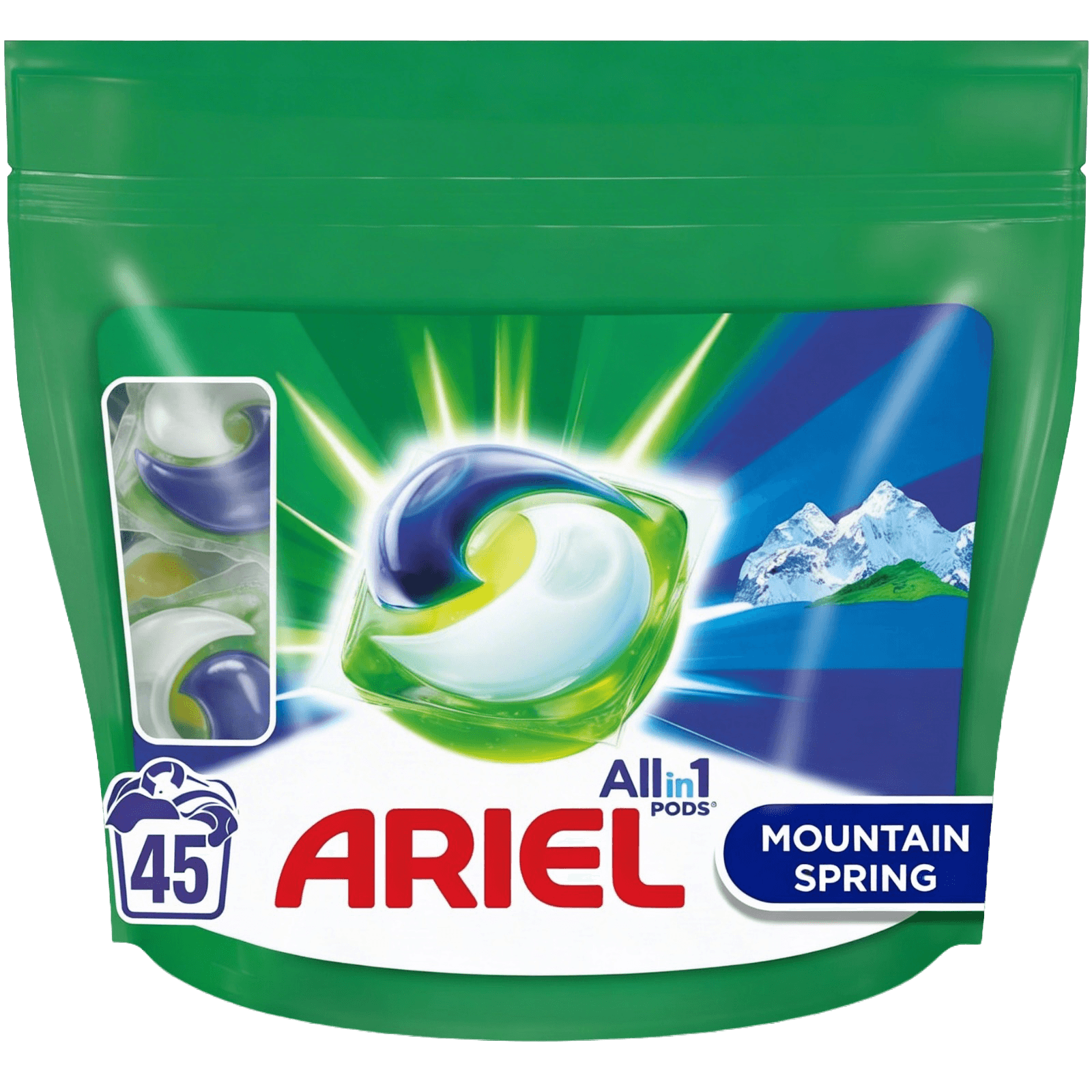 Ariel Washing Caps All in 1 Mountain Spring 45st