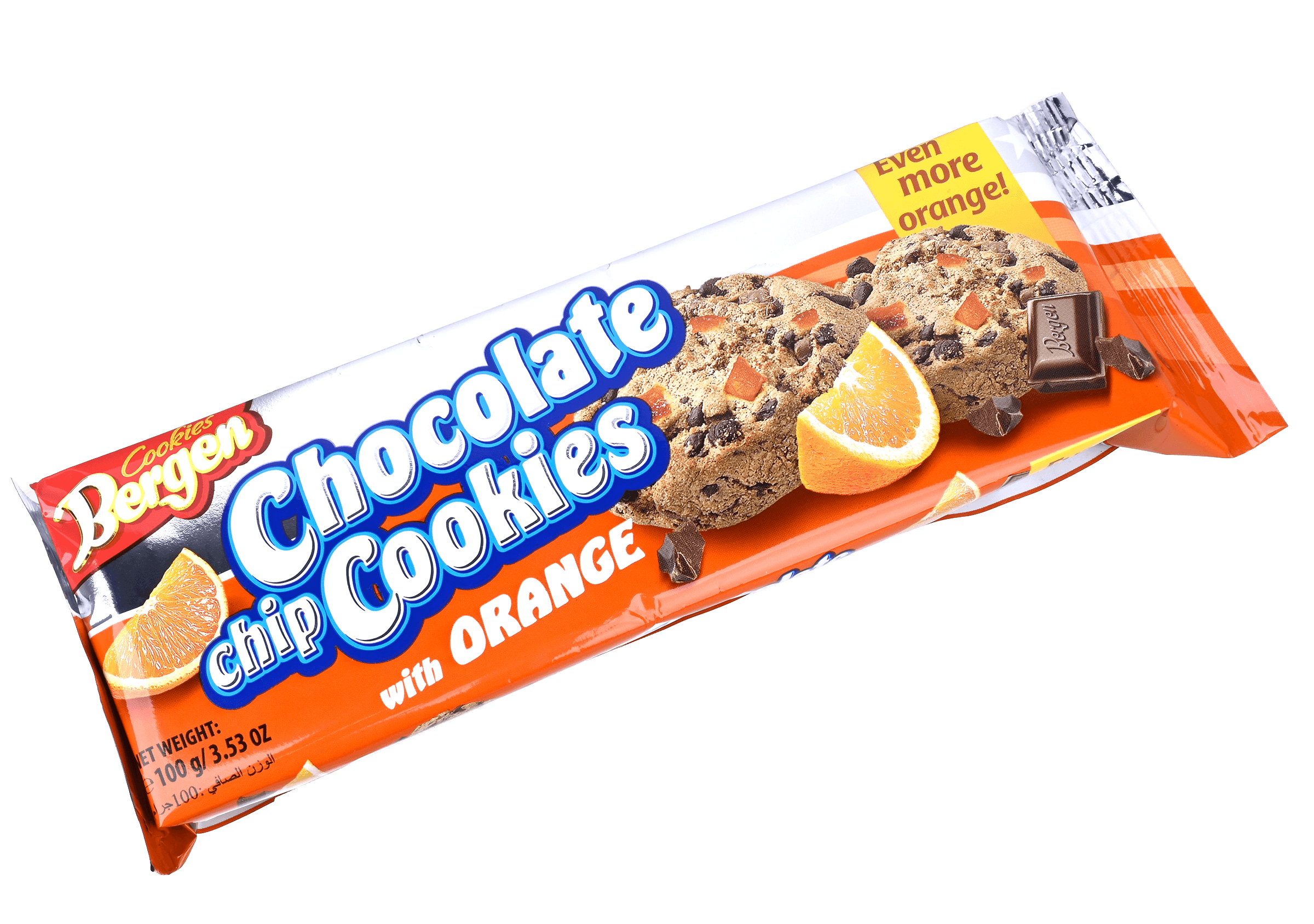 2 pakken Bergen Chocolate chips Cookies Orange 100g