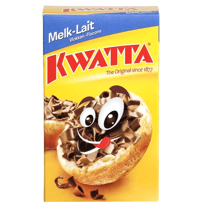 2 pakken kwatta melkchocolade vlokken 200 GR