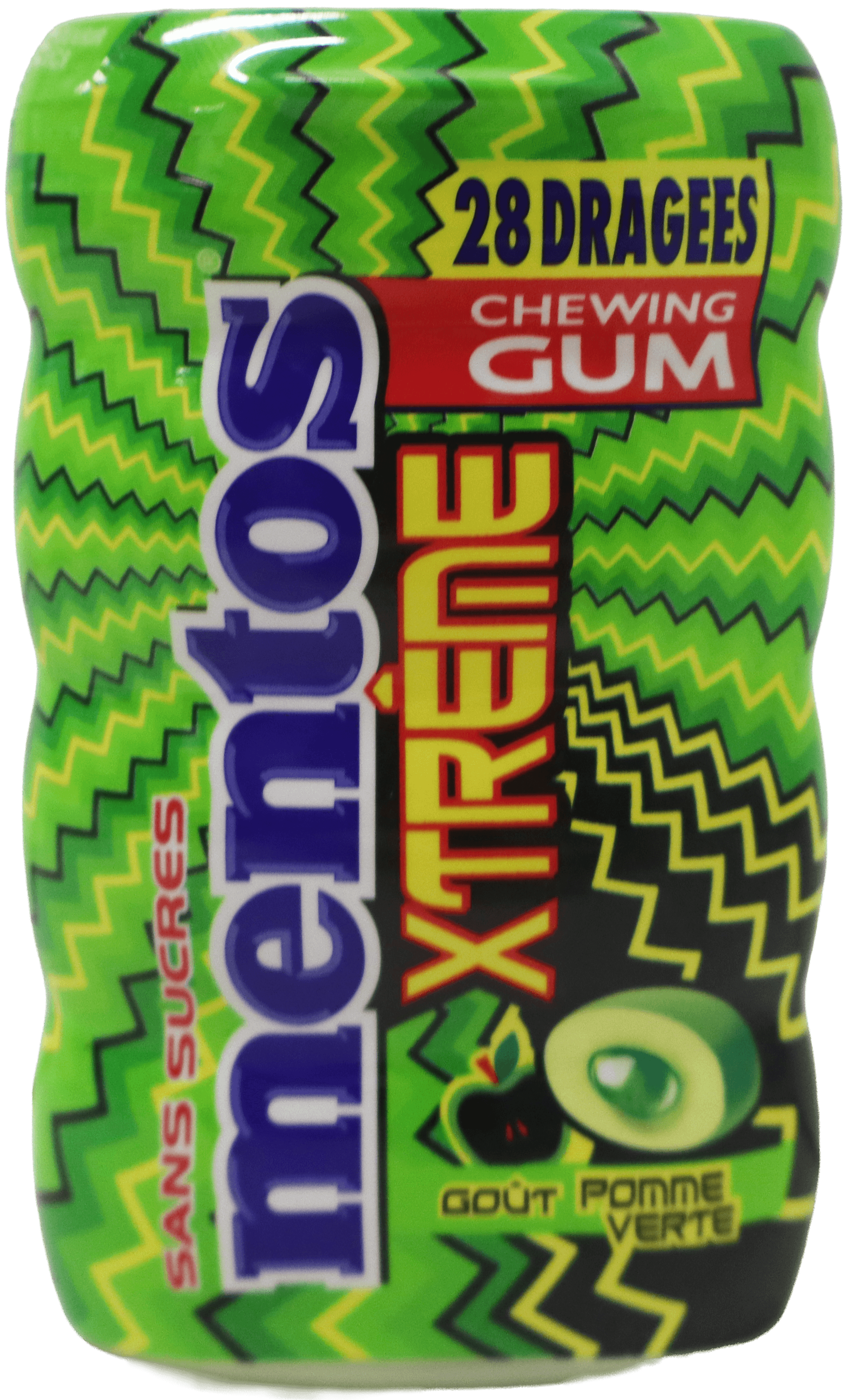 5 Pakken Mentos Kauwgom Sour Apple 28 Stuks