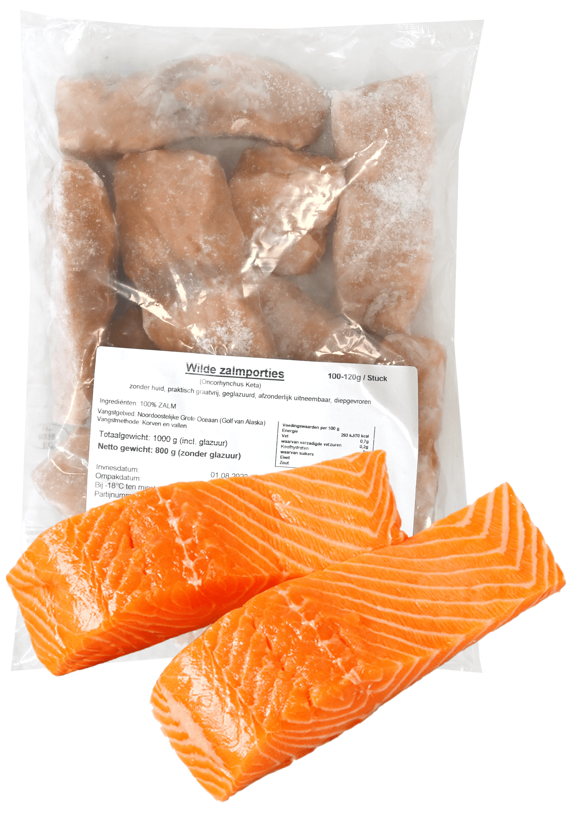 Noorse wilde zalm zonder huid 1 KG