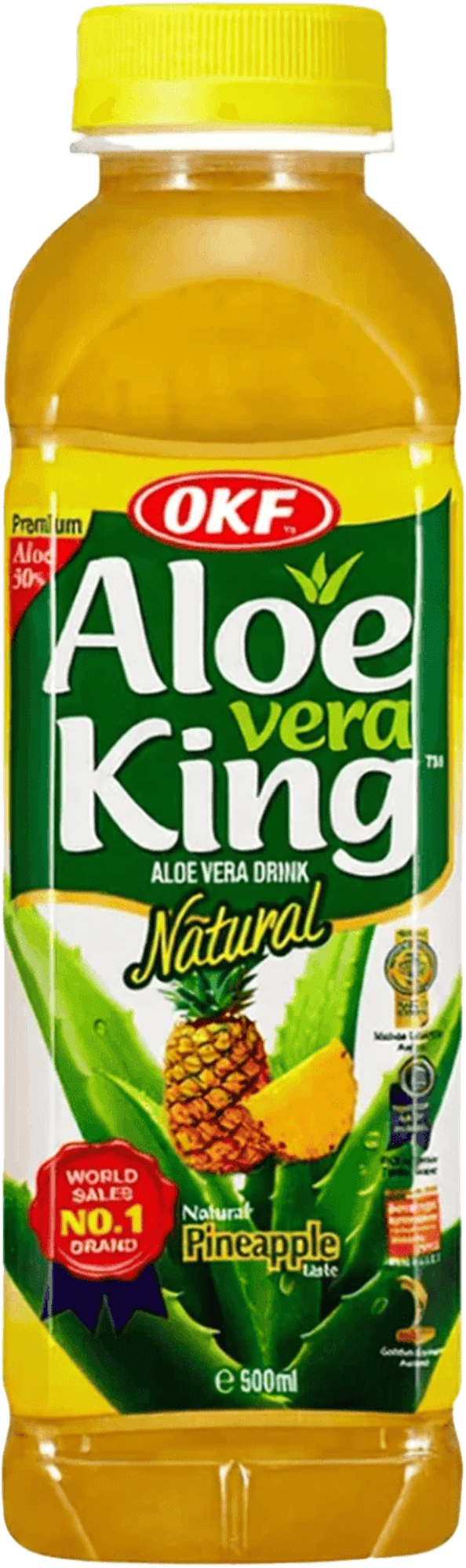 4 Flessen OKF Aloe Vera Ananas Drinken 500ml