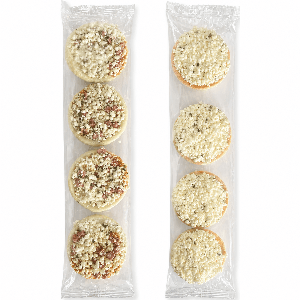Doos Piccolini mini pizza drie kazen 48 x 30 g