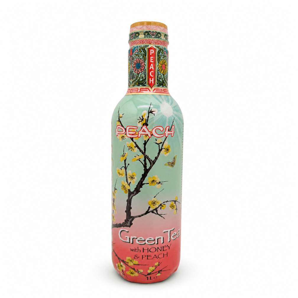Fles Arizona Green Tea Peach ijsthee perzik 2 x 1 L
