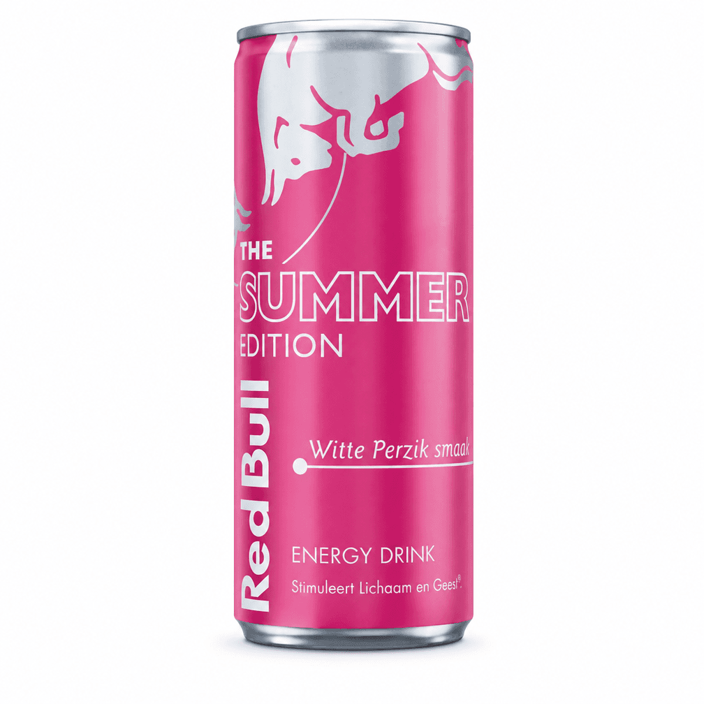 Blik Red Bull Peach Edition energiedrank perzik 6 x 250 ml