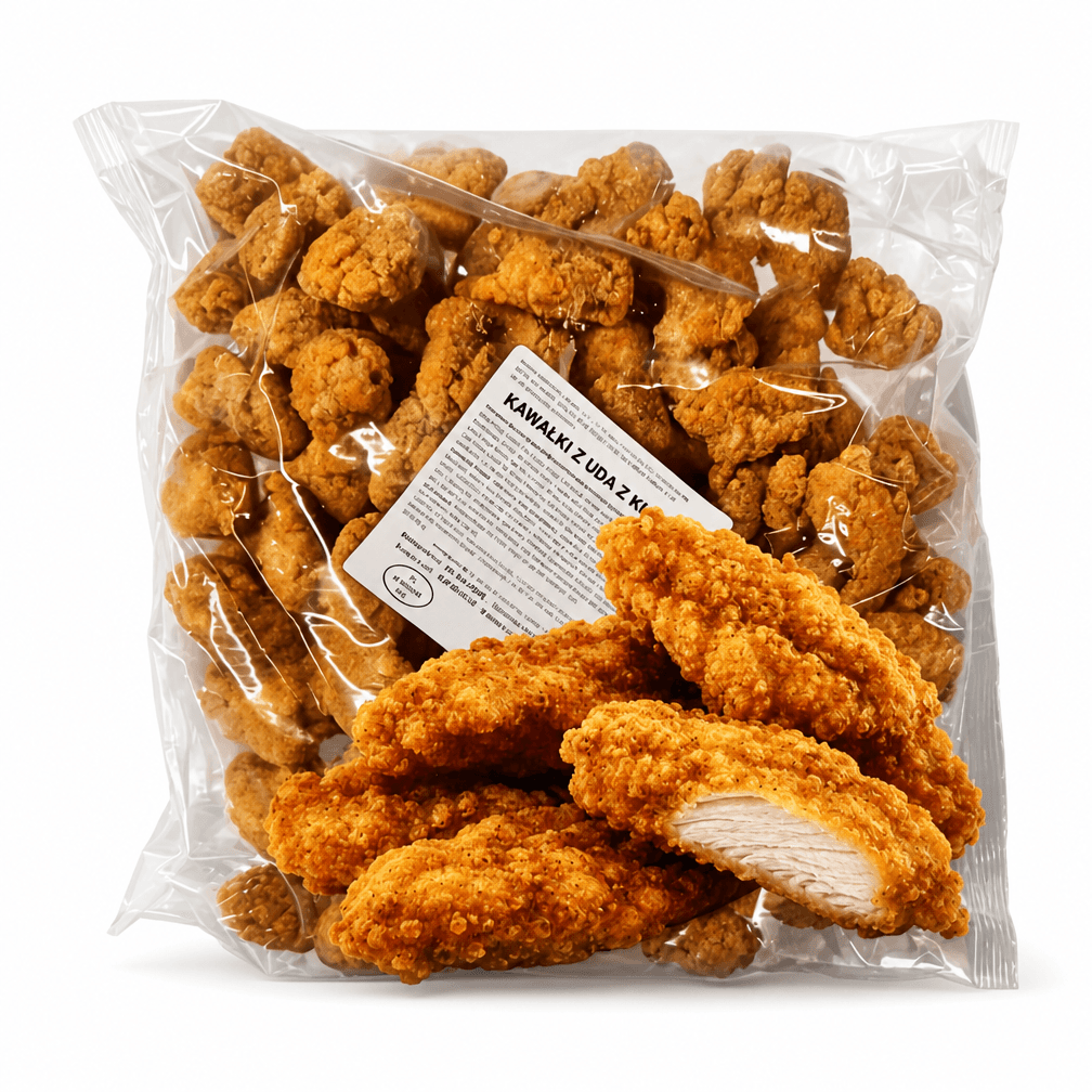Zak Spicy Crispy Chicken Bites, gepaneerde kipstukjes, 1 kg