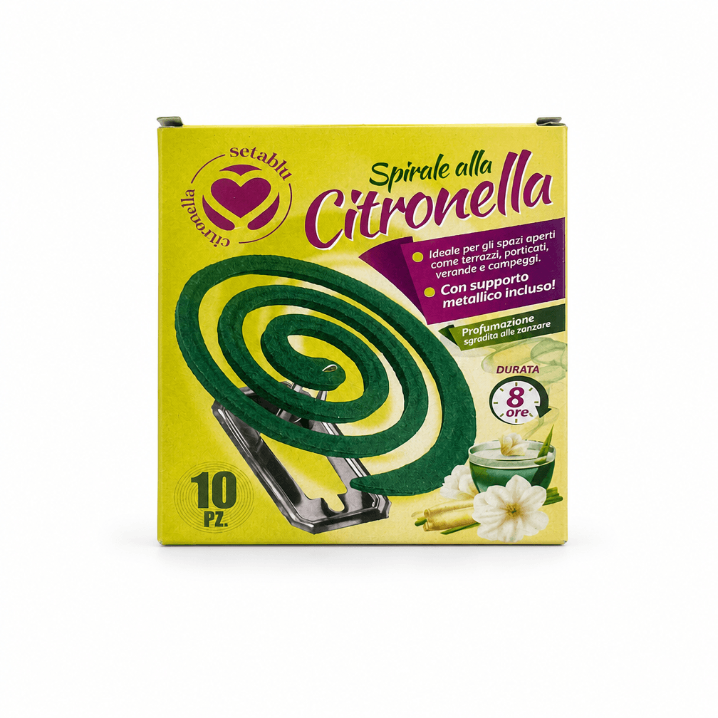 Citronella Antimug Wierrookspiraal met houder