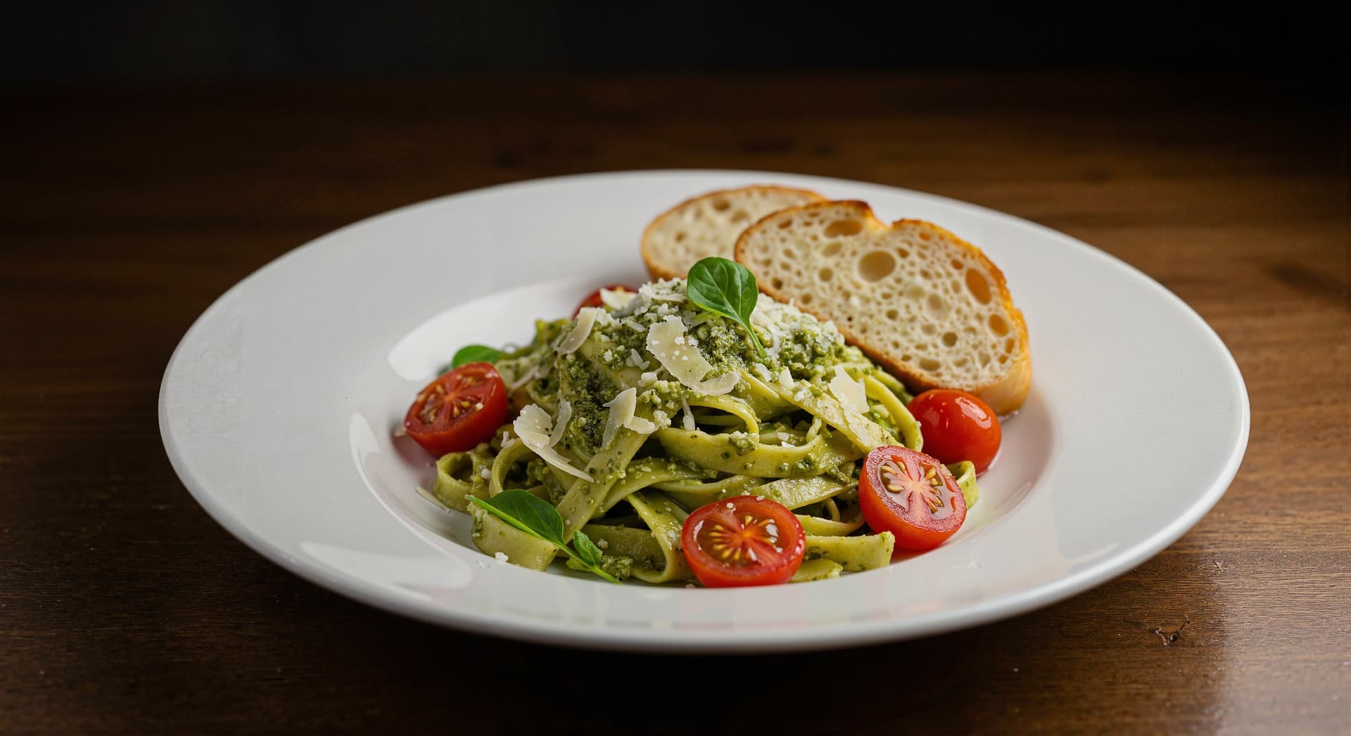Pasta pesto met kip