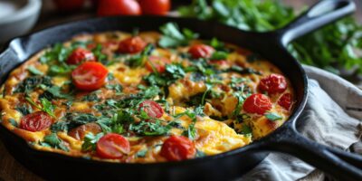 Hearty breakfast frittata skillet