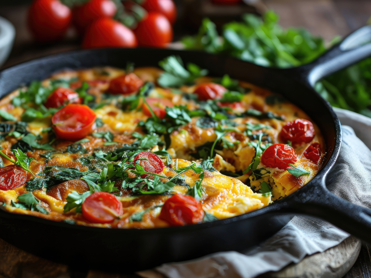 Hearty breakfast frittata skillet