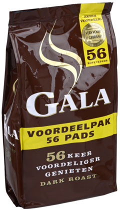 Gala Koffiepads Dark Roast 56st