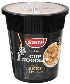 3 bekers Senpai Noodle Cup Beef 60g