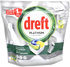 Dreft Platinum All-in-1 Citroen Vaatwastabs 16st