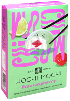 2 pakken Wochi Mochi Ice Lime Raspberry 180g