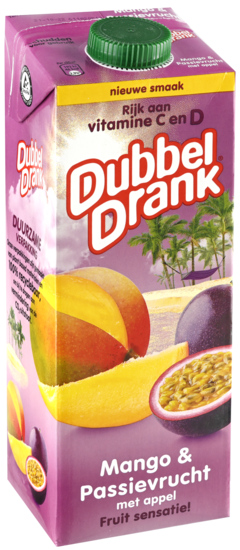 2 pakken Dubbeldrank Mango-Passievrucht 1L