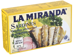 La Miranda Sardines in Olie 125g