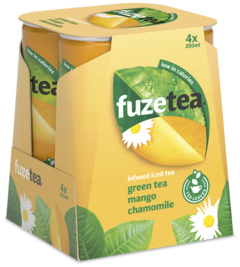 4-pack Fuze Tea Green Tea Mango Chamomile 250ml
