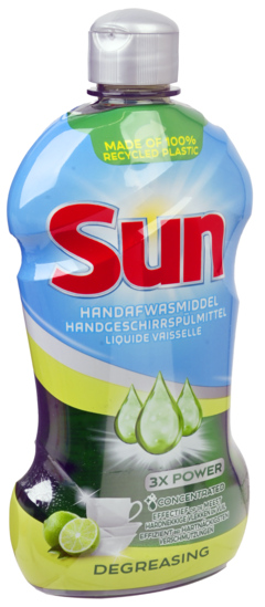 2 flessen Sun Afwasmiddel Lime Degreasing 450ml