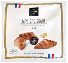 2 zakken Pierre Mini Croissants Roomb. 10x25g